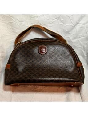 Vintage Celine Macadam Boston Bag w-COA